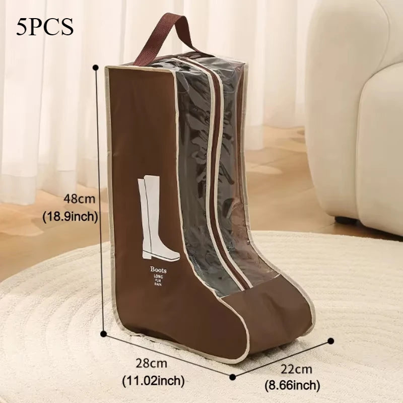 Portable Shoes Storage Bags Cover Long Riding Rain Boots Dustproof Organizer Waterproof Travel Zipper Pouch Accessories Supplies