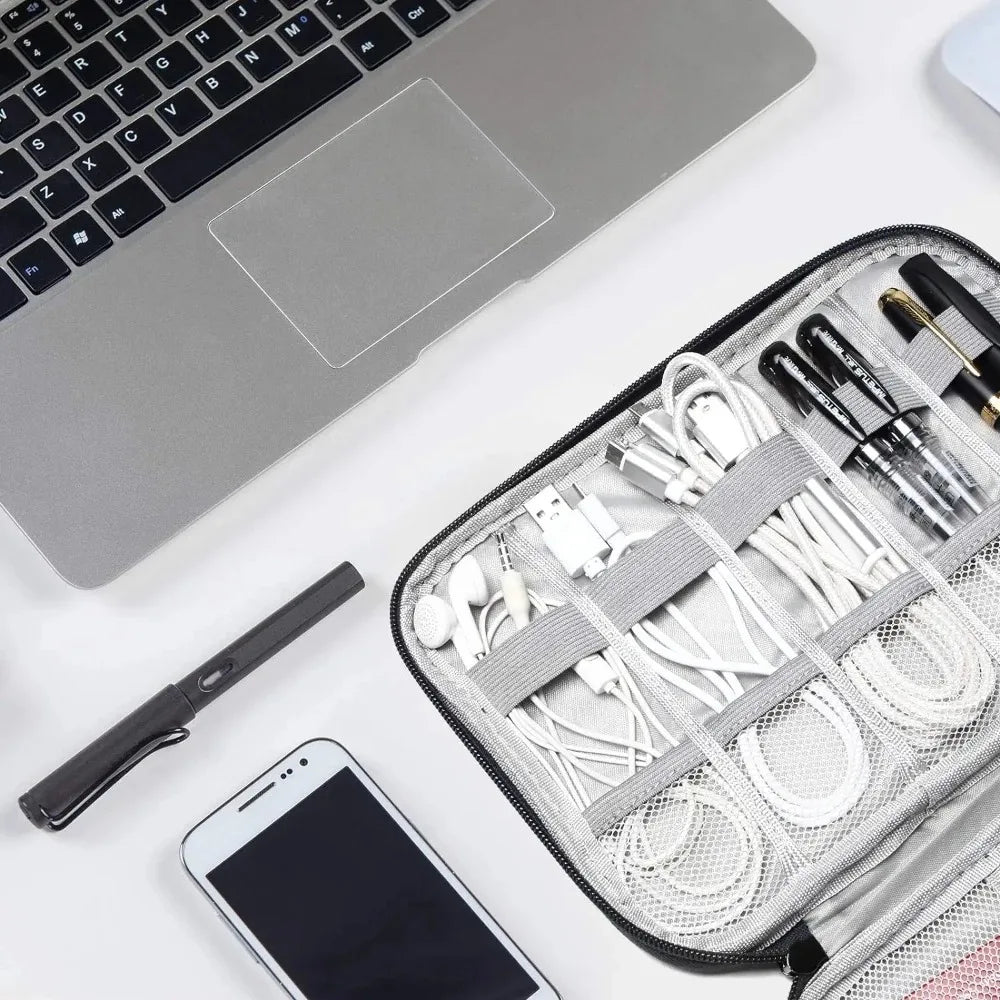 1pcs Portable Phone Cable Storage Bag Electronic Accessory Organizer USB OTG Data Cable Charger Plug Travel Waterproof Organizer