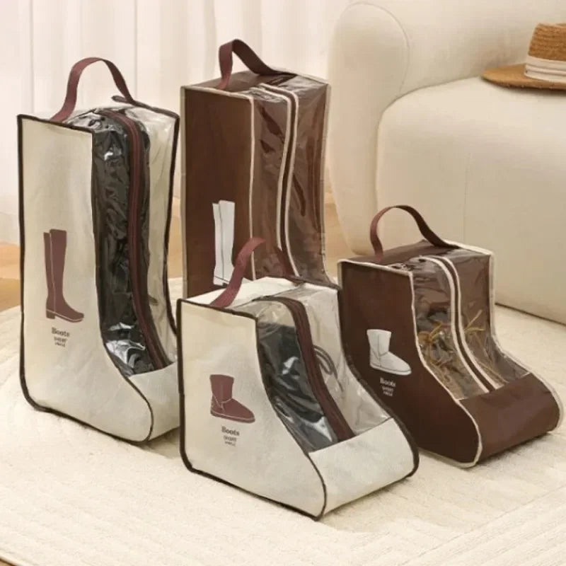 Portable Shoes Storage Bags Cover Long Riding Rain Boots Dustproof Organizer Waterproof Travel Zipper Pouch Accessories Supplies