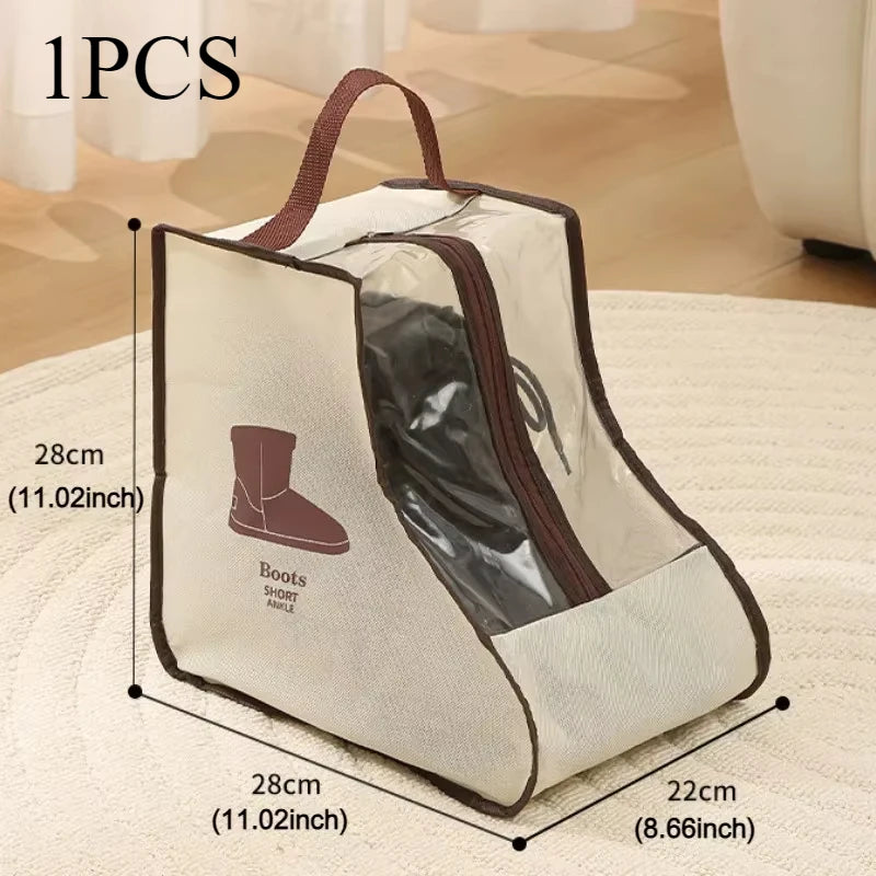 Portable Shoes Storage Bags Cover Long Riding Rain Boots Dustproof Organizer Waterproof Travel Zipper Pouch Accessories Supplies