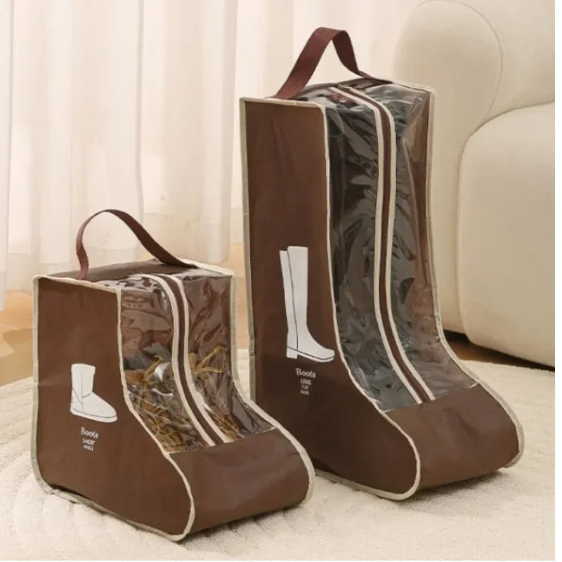 Portable Shoes Storage Bags Cover Long Riding Rain Boots Dustproof Organizer Waterproof Travel Zipper Pouch Accessories Supplies