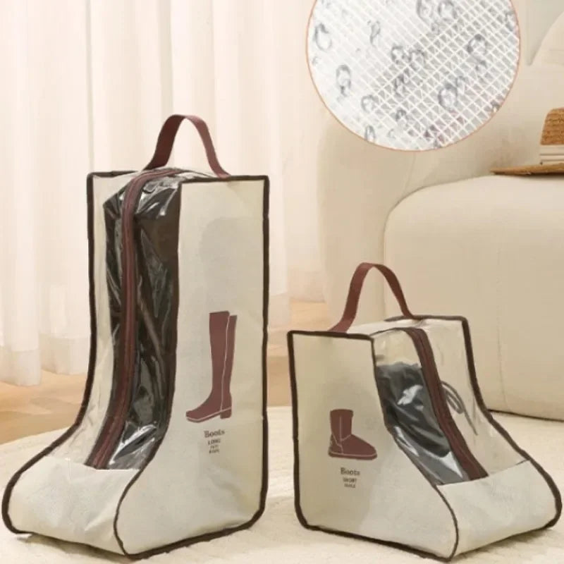 Portable Shoes Storage Bags Cover Long Riding Rain Boots Dustproof Organizer Waterproof Travel Zipper Pouch Accessories Supplies