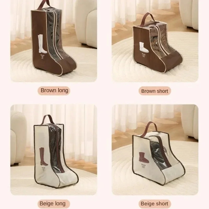 Portable Shoes Storage Bags Cover Long Riding Rain Boots Dustproof Organizer Waterproof Travel Zipper Pouch Accessories Supplies