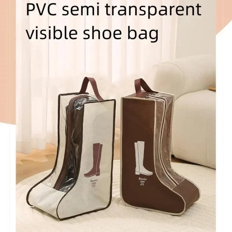 Portable Shoes Storage Bags Cover Long Riding Rain Boots Dustproof Organizer Waterproof Travel Zipper Pouch Accessories Supplies
