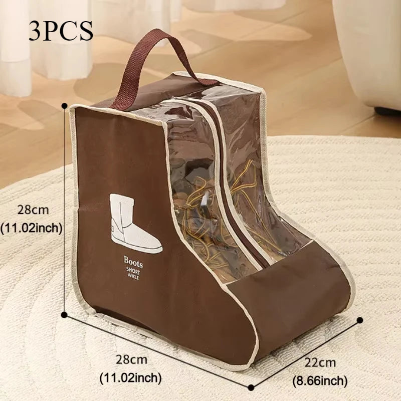 Portable Shoes Storage Bags Cover Long Riding Rain Boots Dustproof Organizer Waterproof Travel Zipper Pouch Accessories Supplies