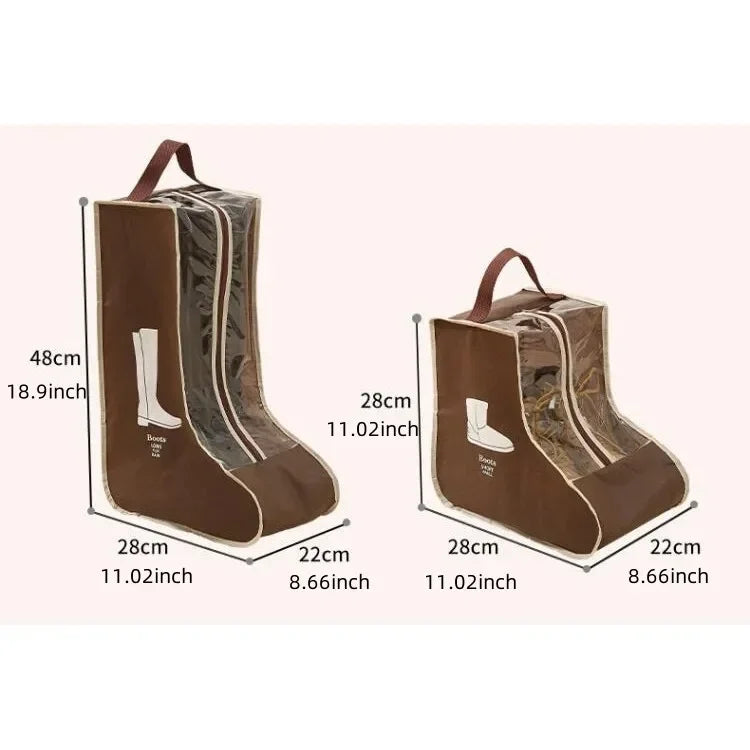 Portable Shoes Storage Bags Cover Long Riding Rain Boots Dustproof Organizer Waterproof Travel Zipper Pouch Accessories Supplies